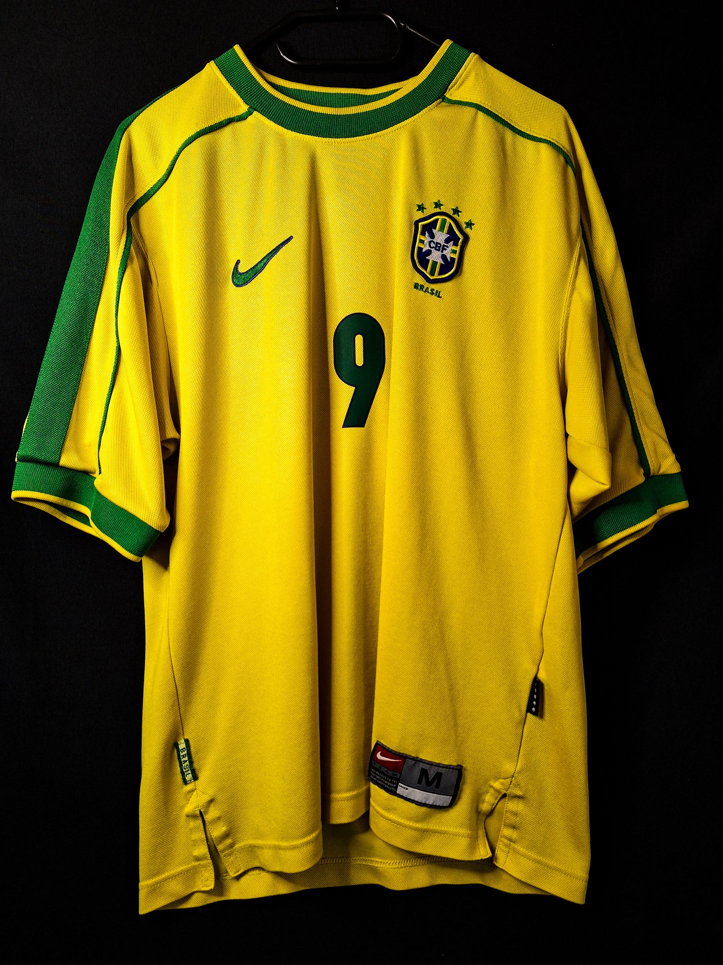 Tricou fotbal Brazilia 1998, Ronaldo 9, M