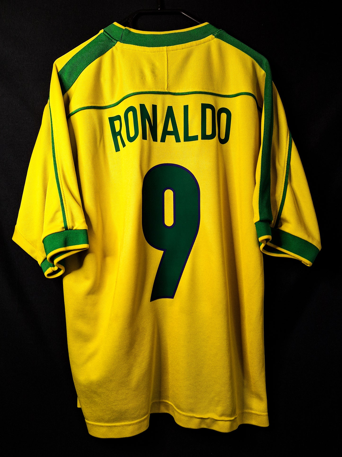 Tricou fotbal Brazilia 1998, Ronaldo 9, M