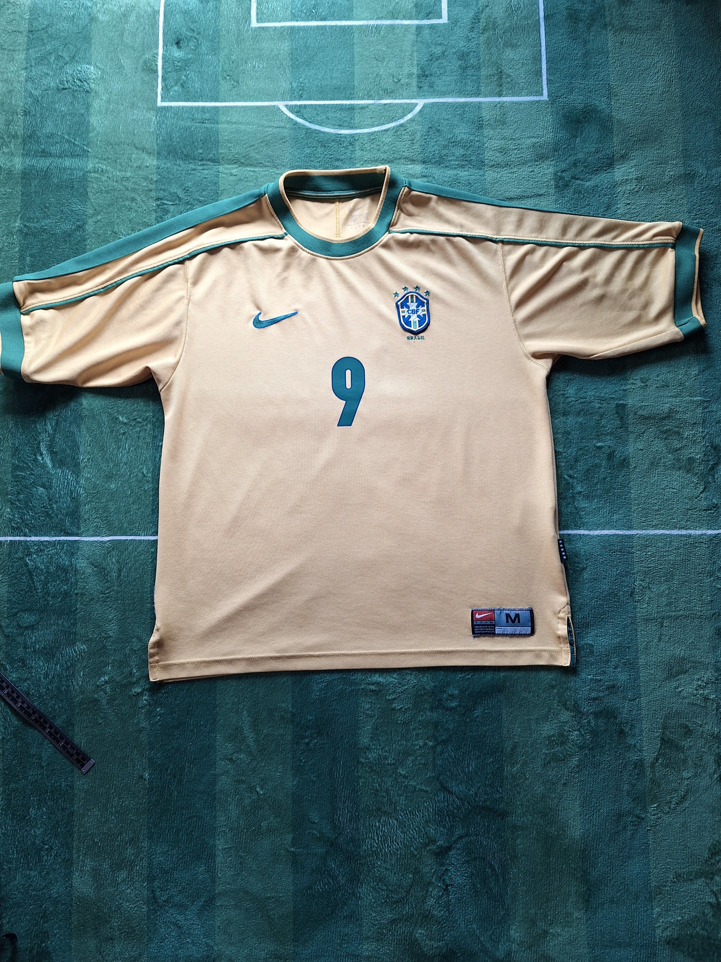 Tricou fotbal Brazilia 1998, Ronaldo 9, M