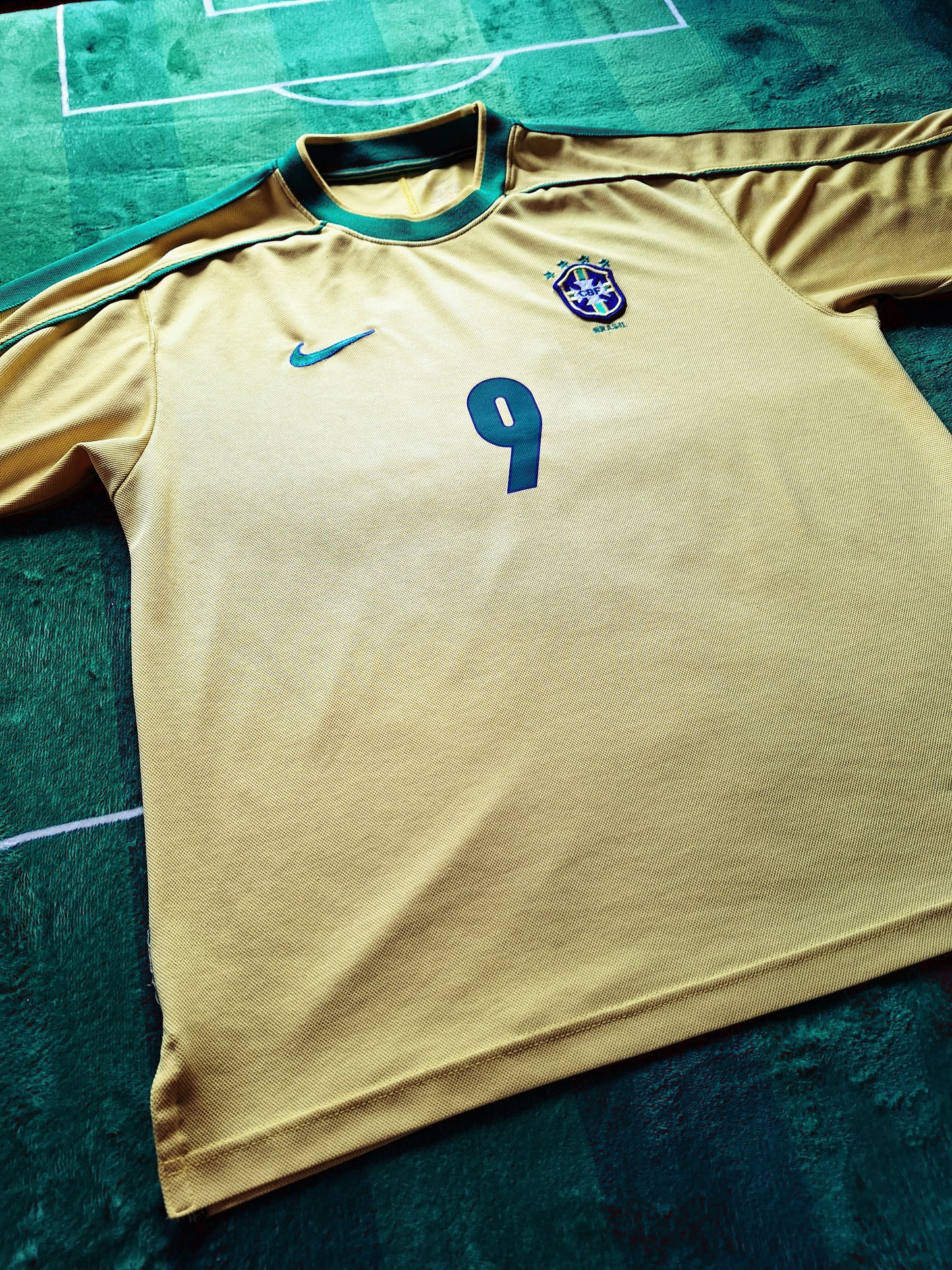 Tricou fotbal Brazilia 1998, Ronaldo 9, M