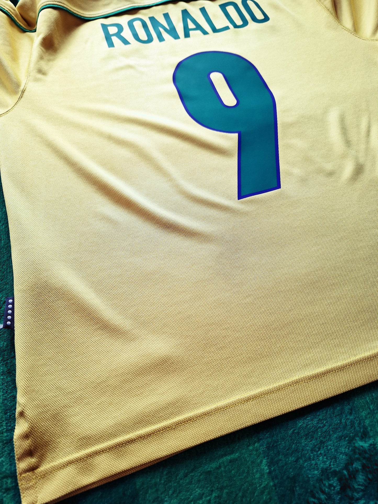 Tricou fotbal Brazilia 1998, Ronaldo 9, M