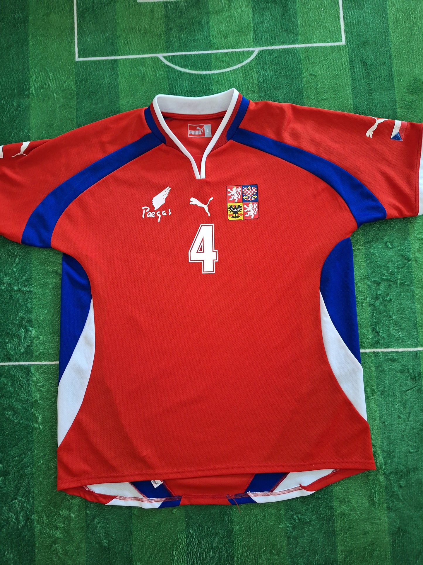 Tricou fotbal Cehia 2000, Pavel Nedved 4, XL