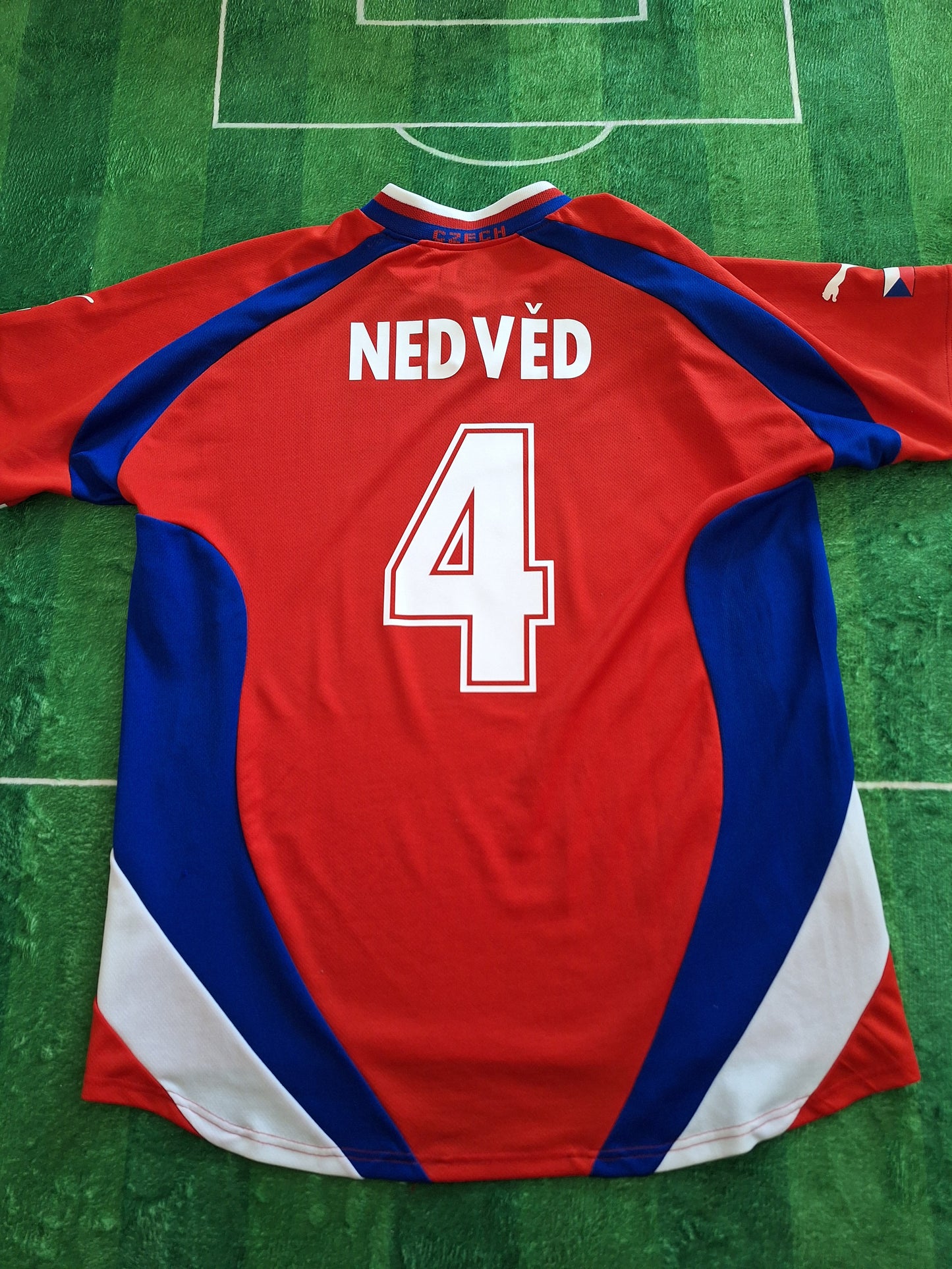 Tricou fotbal Cehia 2000, Pavel Nedved 4, XL