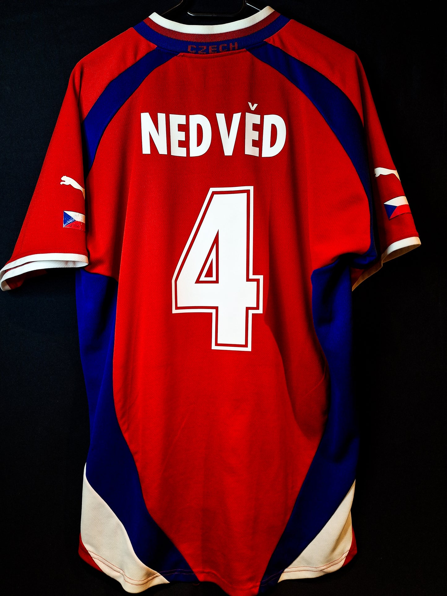 Tricou fotbal Cehia 2000, Pavel Nedved 4, XL