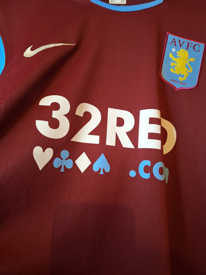 Tricou fotbal Aston Villa 2007-2008, player issue, Young 7, M