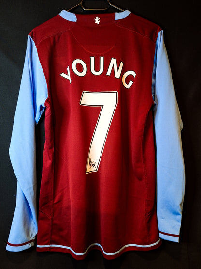 Tricou fotbal Aston Villa 2007-2008, player issue, Young 7, M