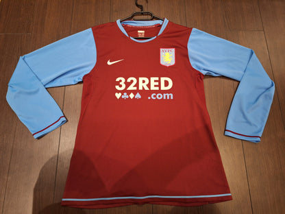 Tricou fotbal Aston Villa 2007-2008, player issue, Young 7, M