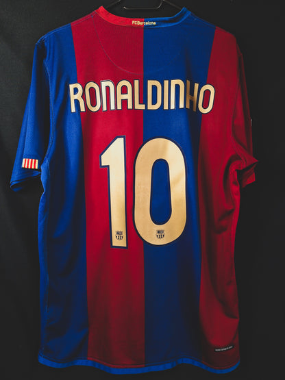 Tricou fotbal Barcelona 2006-2007, Ronaldinho 10, L