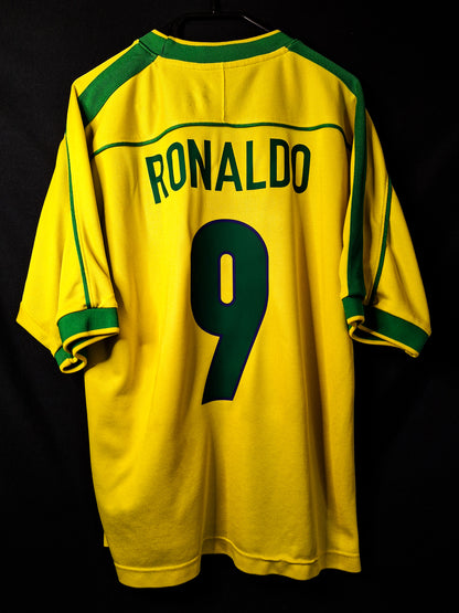 Tricou fotbal Brazilia 1998, Ronaldo 9, M