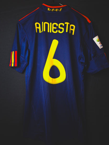 Tricou fotbal Spania 2010, Iniesta 6, S