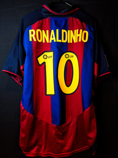 Tricou fotbal Barcelona 2003 2004, Ronaldinho 10, L