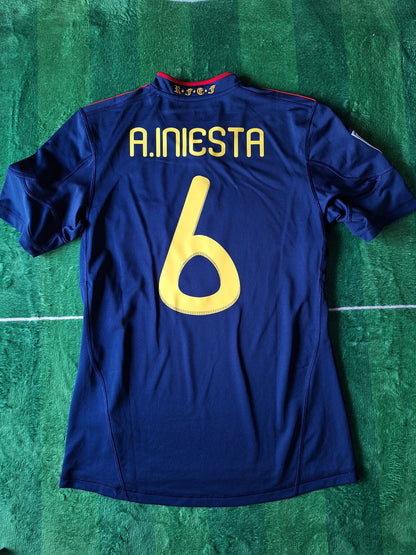 Tricou fotbal Spania 2010, Iniesta 6, S