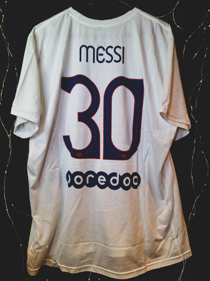 Tricou fotbal casual bumbac PSG, Messi 30, XXL