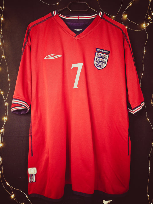 Tricou fotbal Anglia away 2002, Beckham 7, XL