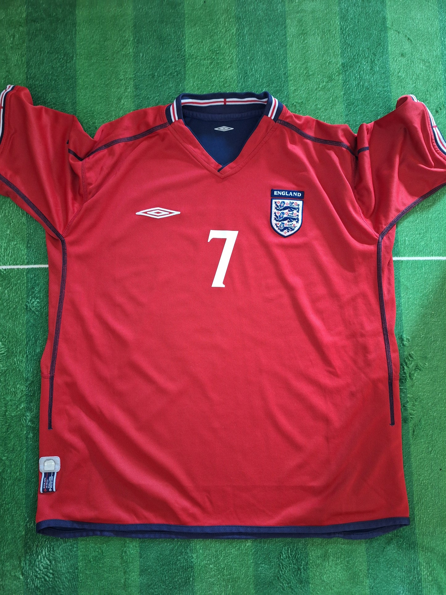 Tricou fotbal Anglia away 2002, Beckham 7, XL
