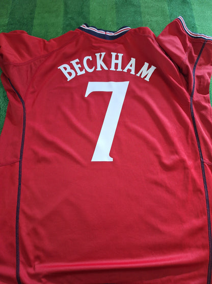 Tricou fotbal Anglia away 2002, Beckham 7, XL