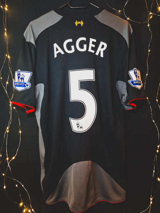 Tricou fotbal Liverpool 2012-2013 away, Agger 5, L/XL