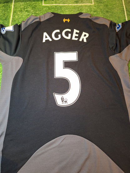 Tricou fotbal Liverpool 2012-2013 away, Agger 5, L/XL