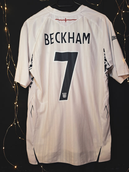 Tricou fotbal Anglia 2007-2008, Beckham 7, L