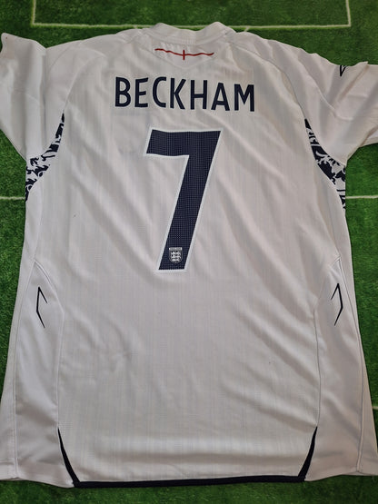 Tricou fotbal Anglia 2007-2008, Beckham 7, L