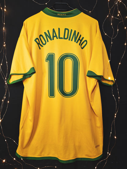 Tricou fotbal Brazilia 2006, Ronaldinho 10, XXL/3XL
