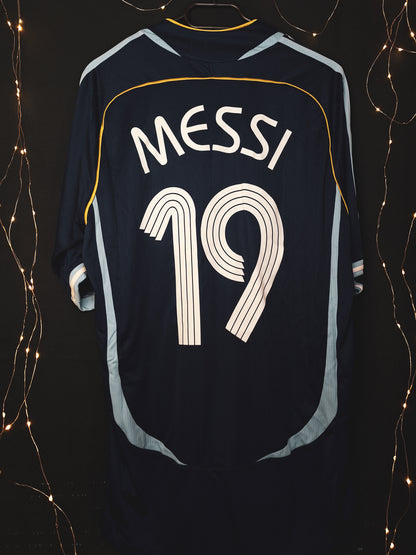 Tricou de fotbal Argentina 2006 deplasare, Messi 19, M