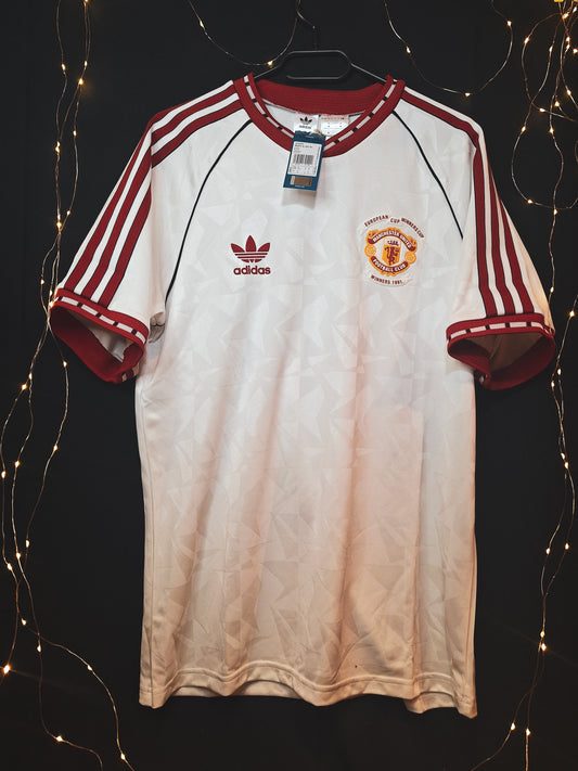 Tricou de fotbal Manchester United 1991 Cup Winners Cup deplasare, M