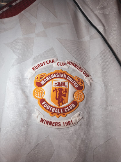 Tricou de fotbal Manchester United 1991 Cup Winners Cup deplasare, M
