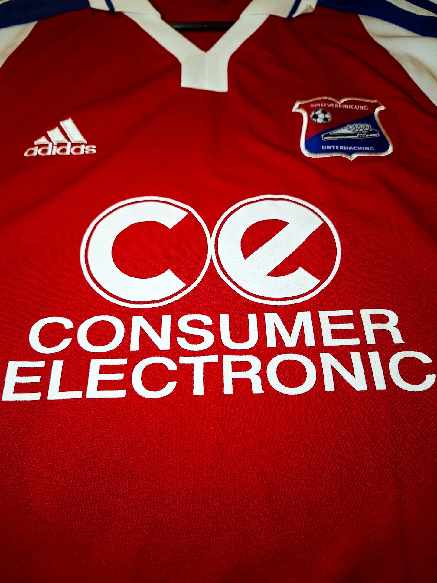 Tricou de fotbal SpVgg Unterhaching 2000-2001 acasă, nou cu etichetă, XL