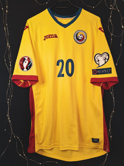 Tricou de fotbal România 2015-2017 acasă, Budescu 20, XL/XXL