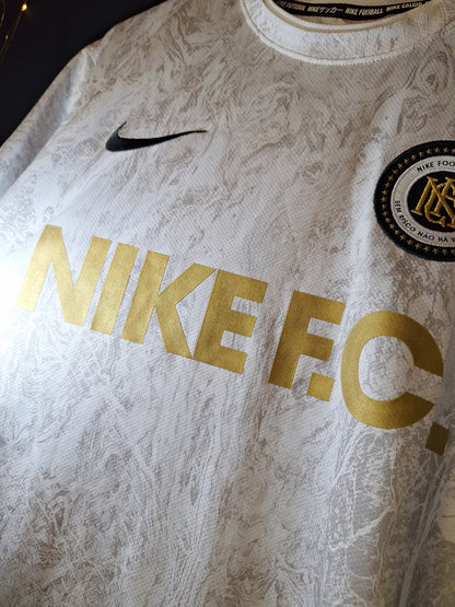 Marble white/gold Nike FC shirt 2018, M