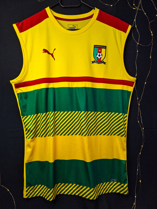 Tricou de fotbal fără mâneci de antrenament Camerun 2017, L