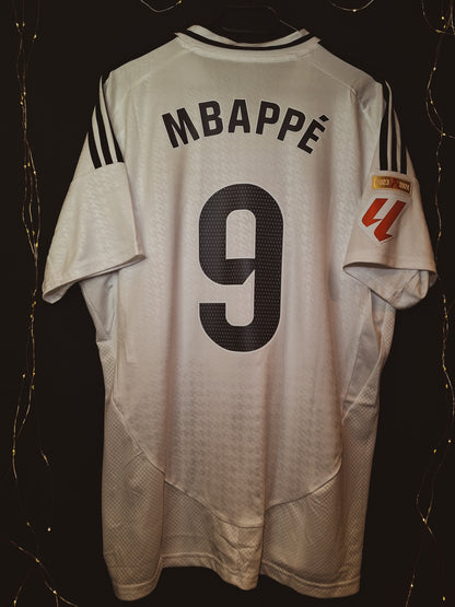 Tricou de fotbal Real Madrid 2024-2025 acasă, Mbappe 9, L