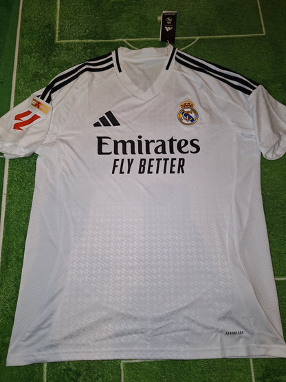 Tricou de fotbal Real Madrid 2024-2025 acasă, Mbappe 9, L