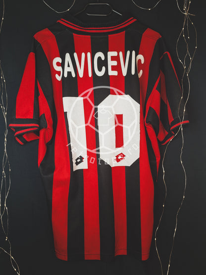 Tricou de fotbal AC Milan 1997-1998 acasă, Savicevic 10, M/L