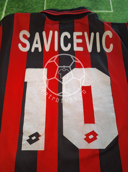 Tricou de fotbal AC Milan 1997-1998 acasă, Savicevic 10, M/L