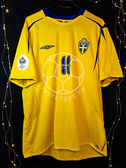 Tricou de fotbal Suedia 2006 acasă, Larsson 11, XL