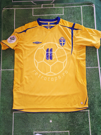 Tricou de fotbal Suedia 2006 acasă, Larsson 11, XL
