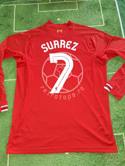 Liverpool 2013-2014 long sleeve shirt, Suarez 7, L