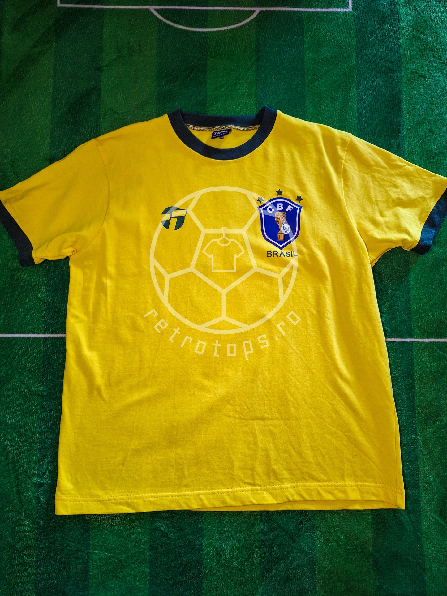 Tricou de fotbal Brazilia 1982 TOFFS remake, Leo Junior 6, L