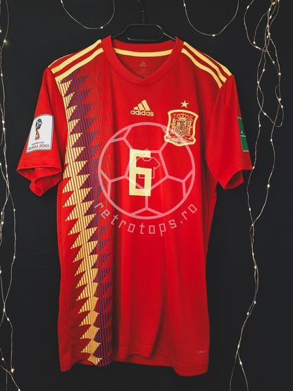 Spain 2018 home shirt, Iniesta 6, M