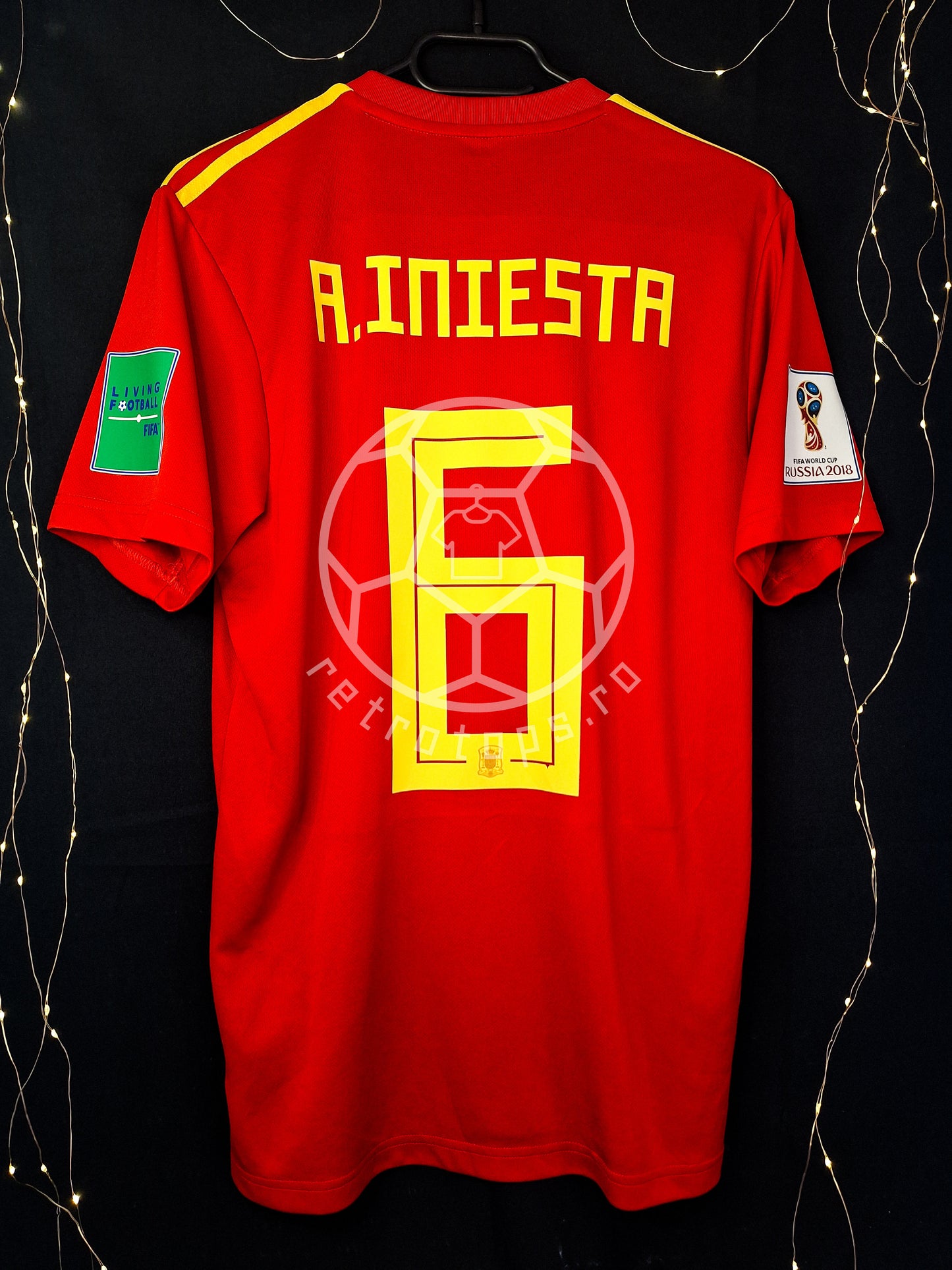 Spain 2018 home shirt, Iniesta 6, M
