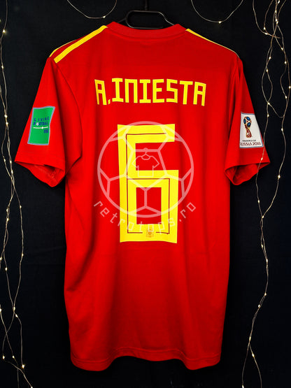Spain 2018 home shirt, Iniesta 6, M