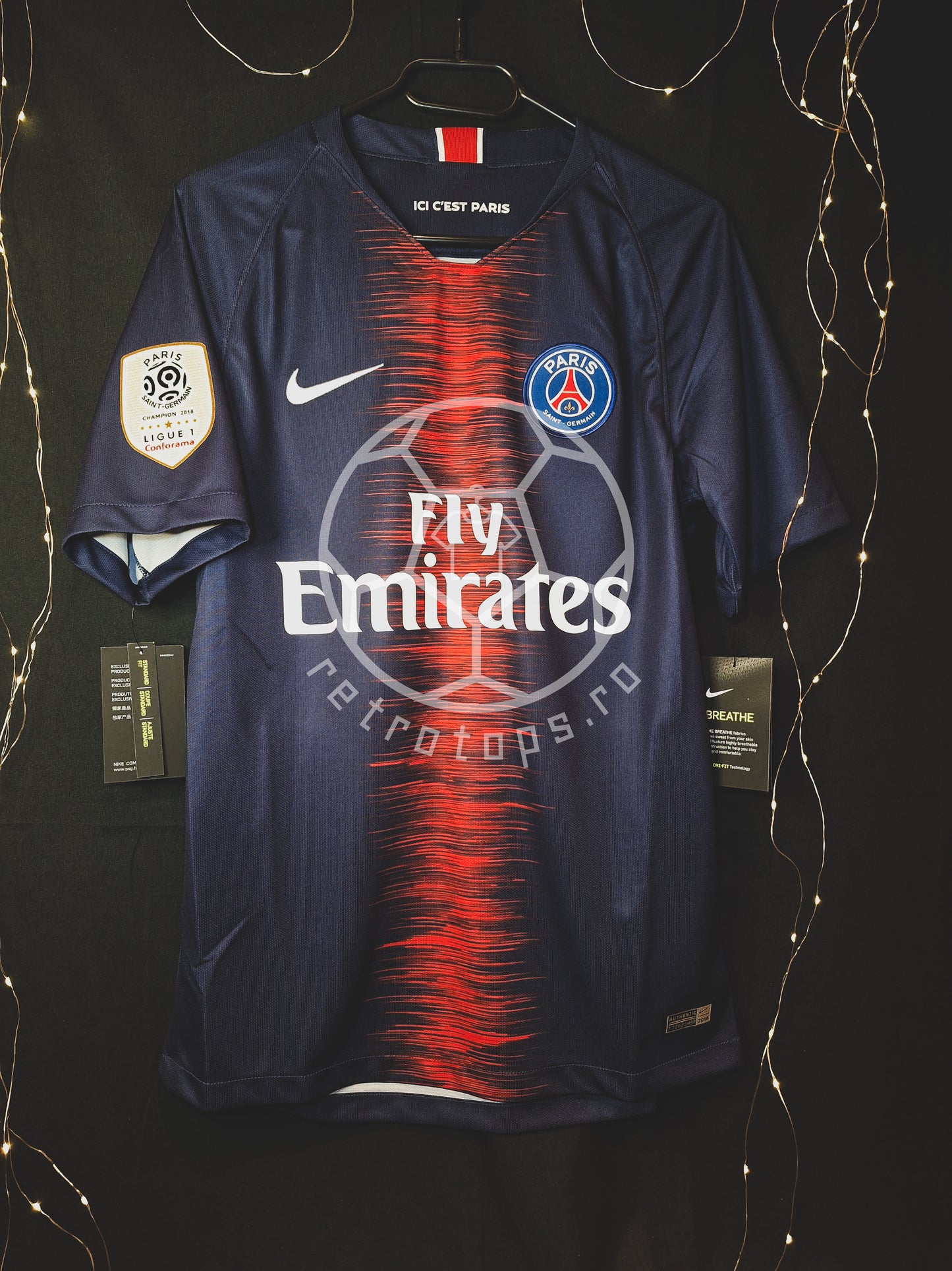 PSG 2018-2019 shirt, Neymar Jr 10, S/M